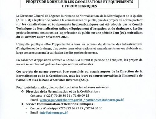 À l’ATTENTION DU PUBLIC